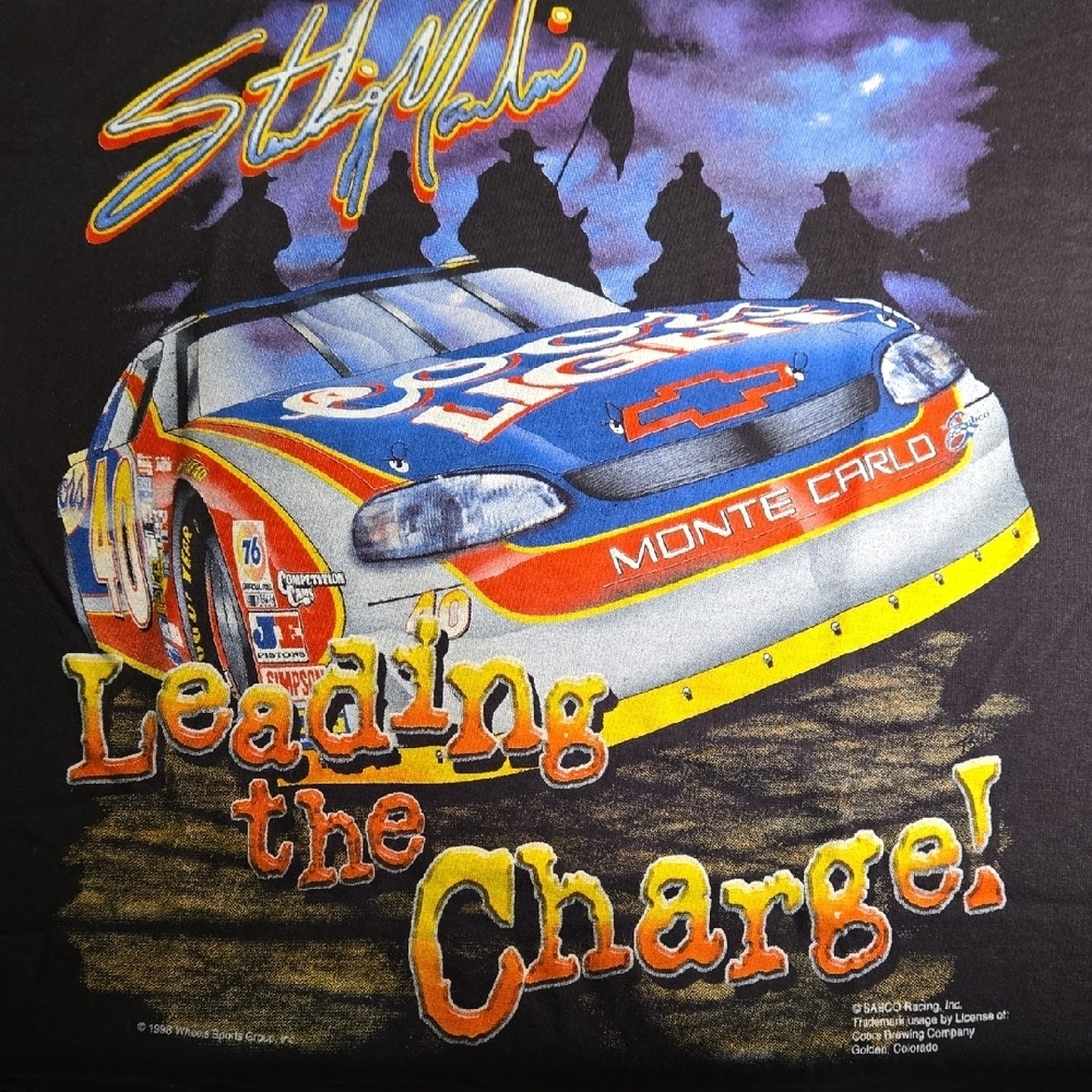 VTG 1998 Nascar Sterling Marlin Coor's Light Leading The Charge XL - Picture 5 of 7